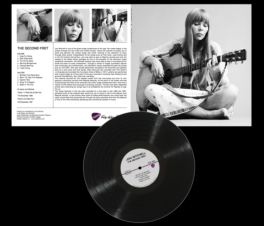 Joni Mitchell Lp Troubadour Easy Action Sleeve Design by Sophie Lo